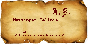 Metzinger Zelinda névjegykártya